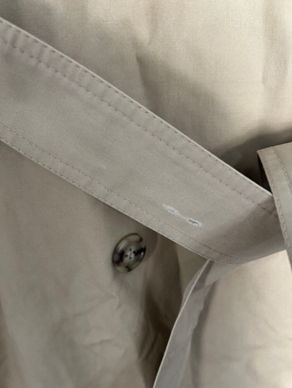 Vintage Towne London Fog Trench Coat Women’s 14 Reg Beige Belted Preppy Classic - Picture 7 of 9